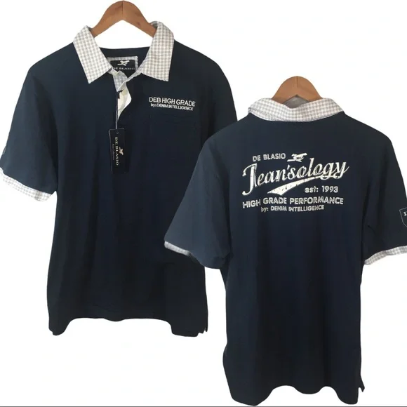 De Blasio Shirts Po343 Nwt De Blasio Denim High Grade Polo